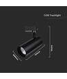 Spot sur rail LED Samsung 35W - Noir, 4000K, COB, 3000lm, IP20