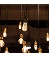 E27 5W ST64 long filament LED pære - Amber glas, 1800K, 300lm, 300° spredning