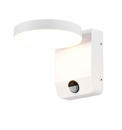 17W Ronde LED wandlamp met sensor - IP65, 2480lm, wit, PIR bewegingssensor, 4000K