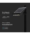 Applique murale LED solaire 8W avec détecteur - 950lm, 3000K, IP65, batterie 4000mAh