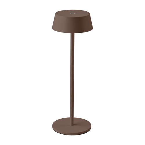 Lampe de table LED rechargeable intérieur/extérieur - couleur corten, tactile, IP54