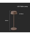 Lampe de table LED rechargeable intérieur/extérieur - Corten, tactile, IP54