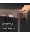 Oppladbar LED bordlampe Inne/ute - Corten, touch dimbar, 3000K, IP54
