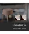 Lampe de table LED rechargeable intérieur/extérieur - Corten, tactile, IP54
