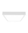 18W kvadratisk LED loftslampe - IP44, 23x23cm, hvid kant, kold hvid, inkl. lyskilde