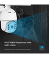 HD Smart 4G Solcelle PTZ kamera med PIR sensor - Full HD, 360° pan-tilt, hvit, inkl. solcellepanel