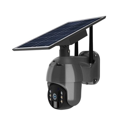 Caméra WiFi PTZ solaire extérieure - 360°, Full HD, IP65, noir