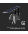 Caméra WiFi PTZ solaire extérieure - 360°, Full HD, IP65, noir