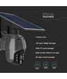 Caméra WiFi PTZ solaire extérieure - 360°, Full HD, IP65, noir