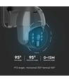Caméra WiFi PTZ solaire extérieure - 360°, Full HD, IP65, noir