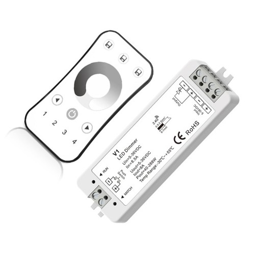 LEDlife rWave controller med fjernbetjening - 12V (96W), 24V (192W)