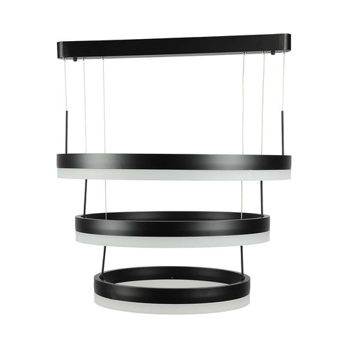 Suspension LED 86W Soft Light Chandelier - Noir, 3000K, dimmable, lumière 360 degrés, 3 ans de garantie