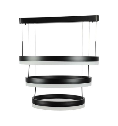 86W Soft Light Chandelier LED hanglamp - Zwart, 3000K, dimbaar, 360 graden licht, 3 jaar garantie