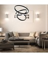 86W Soft Light Chandelier LED pendel - Sort, 3000K, dæmpbar, 360 grader lys, 3 års garanti