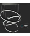 Suspension LED 86W Soft Light Chandelier - Noir, 3000K, dimmable, lumière 360 degrés, 3 ans de garantie