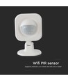 WiFi PIR sensor - Smart Home, 120 grader, hvid, virker med Alexa og Google Home