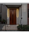 Applique murale allongée Corten, LED 17W - 4000K, IP65, utilisée à l'intérieur et à l'extérieur.