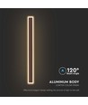 Applique murale allongée Corten, LED 17W - 4000K, IP65, utilisée à l'intérieur et à l'extérieur.