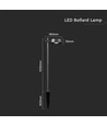 Borne LED 6W lampe de jardin, noir, 102,5 cm - IP65, RA90, 4000K, aluminium