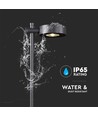 6W LED havelampe bedlampe, sort, 102,5 cm - IP65, RA90, 4000K, aluminium