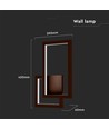 20W moderne LED wandlamp - Corten, 360°, 2400lm, IP20, 3000K, incl. lichtbron