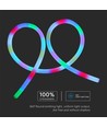5m 10W/m Magic RGB Neon Flex LED strip, 360° - 24V, IP20, rond, 25mm de large