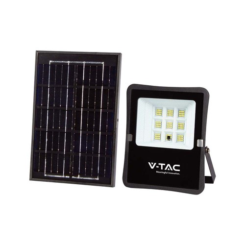 50W LED projektør med solcelle - 4000K, IP65, inkl. fjernbetjening og solpanel
