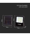 Projecteur LED solaire 100W - IP65, noir, télécommande
