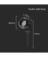 Spot de jardin GU10 avec piquet - Noir, aluminium, IP65, sans source lumineuse