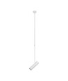 Suspension GU10 en aluminium blanc - Cylindrique, longueur réglable jusqu'à 1,2m, sans source lumineuse