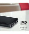 Powerbank 10000mAh, 22.5W - Noir, 2x USB-C, Li-Pol, Fast Charger