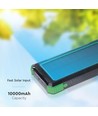 10000mAh Solar Wireless Powerbank, 10W - Zwart, aluminium, opladen via zonne-energie