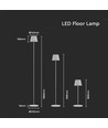 LED 4W lampe - 4400mA, batteri, 3000K, IP54, hvid hus