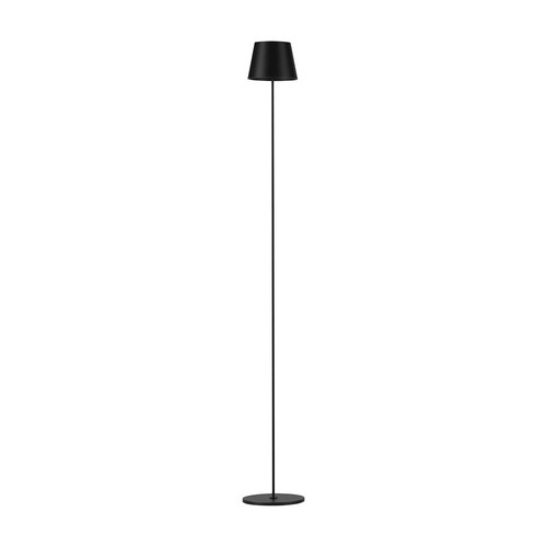 4W LED vloerlamp, oplaadbaar - Touch dimbaar, USB, IP54, zwart, in hoogte verstelbaar 50-130cm, incl. lichtbron