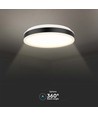 Plafonnier LED design 42W - Rond, noir, 4400lm, 4000K, TRIAC dimmable, IP20