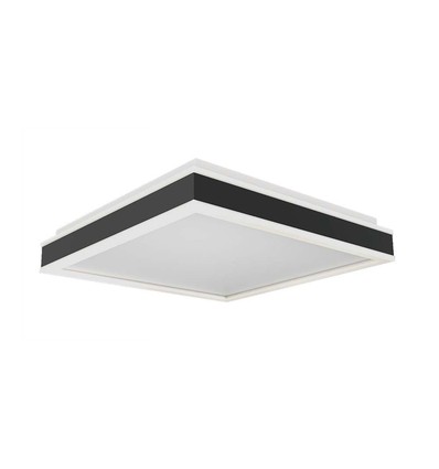 38W LED designer taklampe - 4000K, 4000lm, IP20, sort/hvit, kvadratisk/rund