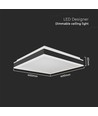 Plafonnier LED design 38W - 4000K, 4000lm, IP20, noir/blanc, carré/rond