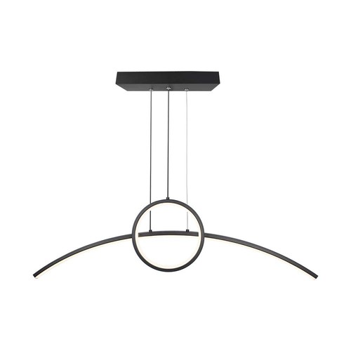 Suspension LED design 36W - Noir, 3200lm, 4000K, angle de diffusion 360 degrés