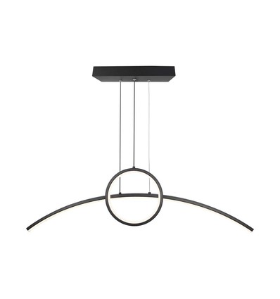 36W LED designer pendel - Sort, 3200lm, 4000K, 360 grader lysspredning