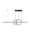17W LED pendel, sort design - 1500lm, 4000K, Ø91,5cm, IP20, indbygget LED