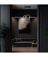 17W LED pendel, sort design - 1500lm, 4000K, Ø91,5cm, IP20, indbygget LED