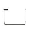 Suspension LED 12W en forme de U - 4000K, noir, 1200lm, éclairage à 360 degrés, 90,5 x 14cm