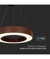 60cm 50W ronde LED pendellamp - 125lm/W, Corten, Triac dimbaar, 4000K, IP20