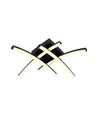 24W designer LED loftslampe - Sort, 3000K, Ø45cm, moderne design, inkl. lyskilde