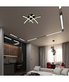 24W designer LED loftslampe - Sort, 3000K, Ø45cm, moderne design, inkl. lyskilde