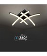 24W designer LED plafondlamp - Zwart, 3000K, Ø45cm, modern design, incl. lichtbron