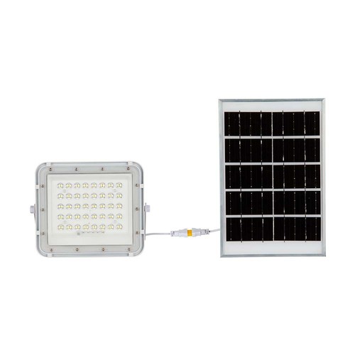 40W LED solcelle lyskaster - IP65, 4000K, inkl. solcellepanel og fjernkontroll