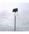 6W LED solcelle projektør - IP65, 4000K, hvid, inkl. solpanel og fjernbetjening