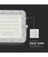 6W LED solcelle lyskaster - IP65, 4000K, hvit, inkl. solcellepanel og fjernkontroll
