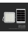 6W LED solcelle projektør - IP65, 4000K, hvid, inkl. solpanel og fjernbetjening
